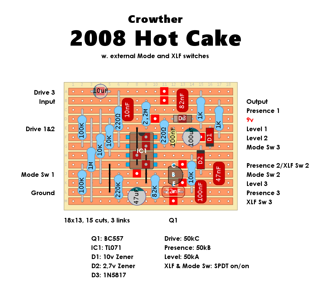 ギター HOT CAKE Old Circuit HOT CAKE OLD CIRCUIT